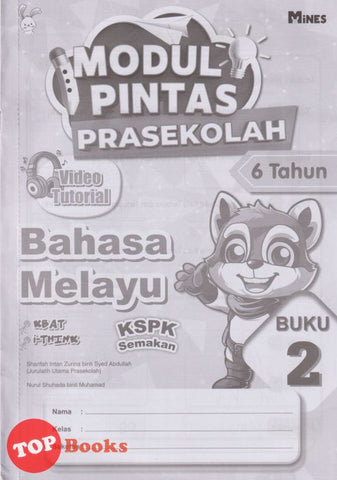 [TOPBOOKS Mines Kids] Modul Pintas Prasekolah Bahasa Melayu 6 Tahun Buku 2 KSPK Semakan