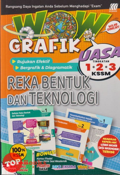 [TOPBOOKS Sasbadi] Wow Grafik UASA Reka Bentuk Dan Teknologi Tingkatan 1.2.3 KSSM (2025)