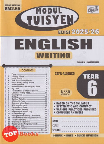 [TOPBOOKS Ilmu Didik] Modul Tuisyen English Writing Year 6 KSSR Semakan (2025)