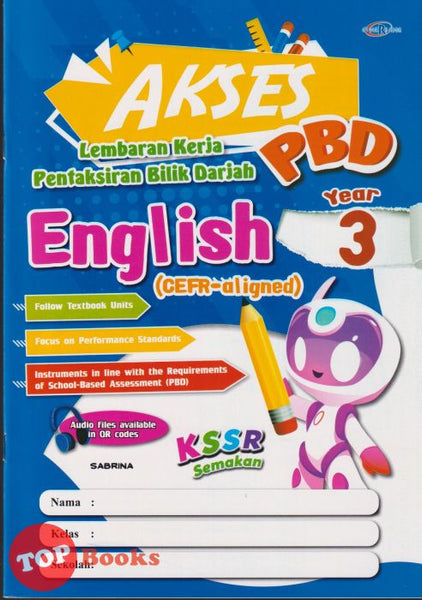 [TOPBOOKS Cemerlang] Akses PBD English CEFR Aligned Year 3 KSSR Semakan (2024)