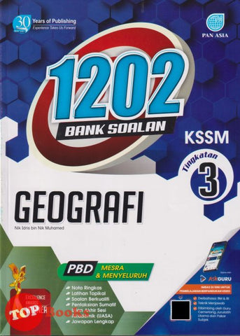 [TOPBOOKS Pan Asia] 1202 Bank Soalan Geografi Tingkatan 3 KSSM (2024)