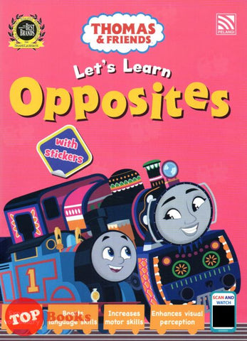 [TOPBOOKS Pelangi Kids] Thomas & Friends Let's Learn Opposites With Stickers