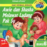 [TOPBOOKS Kohwai Kids] Mari Membaca Bersama Awie Dan Shasha Melawat Ladang Pak Su Tahap 2 Buku 6