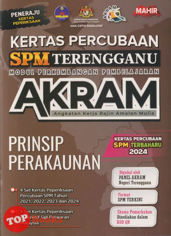 [TOPBOOKS Mahir] Kertas Percubaan SPM Terengganu AKRAM Prinsip Perakaunan (2025)