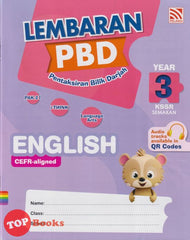 [TOPBOOKS Pelangi] Lembaran PBD English CEFR Aligned Year 3 KSSR Semakan (2025)