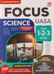 [TOPBOOKS Pelangi] Focus UASA Science Form 1 2 3 KSSM DLP (2025)
