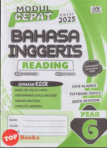[TOPBOOKS Education] Modul Cepat Bahasa Inggeris Reading Year 6 Semakan KSSR (2025)