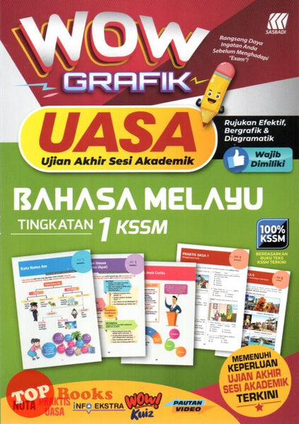 [TOPBOOKS Sasbadi] Wow Grafik UASA Bahasa Melayu Tingkatan 1 KSSM (2023)