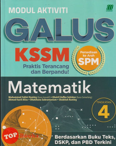 [TOPBOOKS Sasbadi] Modul Aktiviti Galus SPM Matematik Tingkatan 4 KSSM (2025)