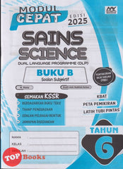 [TOPBOOKS Education] Modul Cepat Sains Buku B Tahun 6 Semakan KSSR DLP (2025)