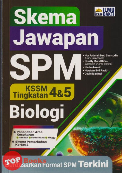 [TOPBOOKS Ilmu Bakti] Skema Jawapan SPM Biologi Tingkatan 4 5 KSSM (2025)