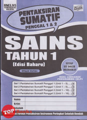 [TOPBOOKS Ilmu Didik] Pentaksiran Sumatif Penggal 1 & 2 Sains Tahun 1 KSSR Dwibahasa (2025)