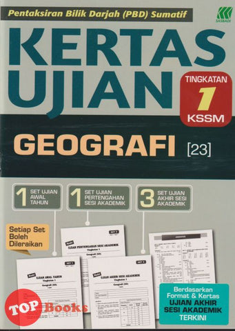 [TOPBOOKS Sasbadi] Kertas Ujian PBD Sumatif Geografi Tingkatan 1 KSSM (2024)