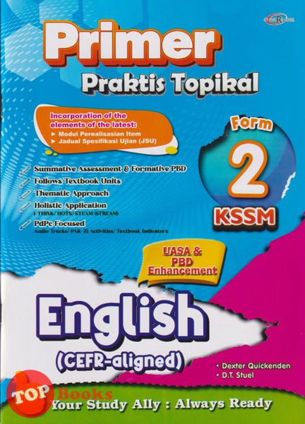 [TOPBOOKS Cemerlang] Primer Praktis Topikal UASA English CEFR Aligned Form 2 KSSM (2025)