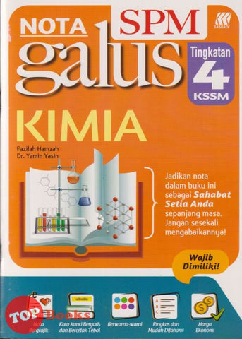 [TOPBOOKS Sasbadi] Nota Galus SPM Kimia Tingkatan 4 KSSM (2024)