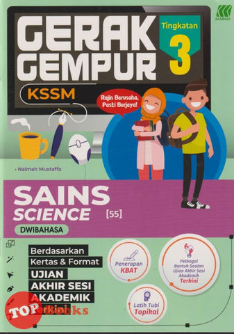 [TOPBOOKS Sasbadi] Gerak Gempur Sains Tingkatan 3 KSSM Dwibahasa (2024)