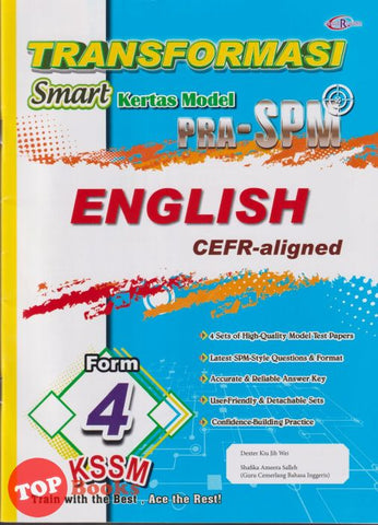 [TOPBOOKS Cemerlang] Transformasi Smart Kertas Model Pra SPM English CEFR Aligned Form 4 KSSM (2025)