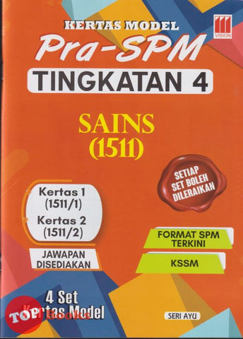 [TOPBOOKS Vision] Kertas Model Pra-SPM Sains Tingkatan 4 KSSM Dwibahasa (2025)