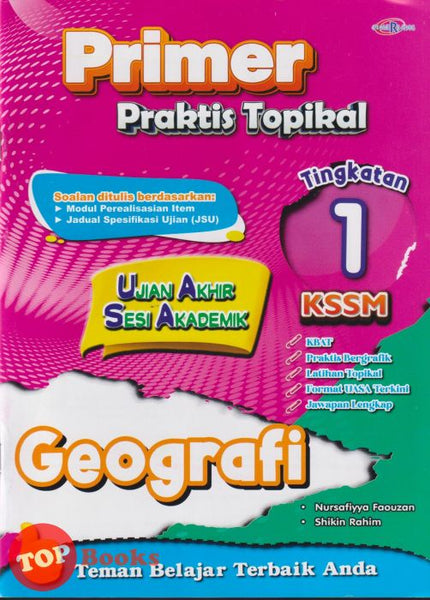 [TOPBOOKS Cemerlang] Primer Praktis Topikal UASA Geografi Tingkatan 1 KSSM (2025)