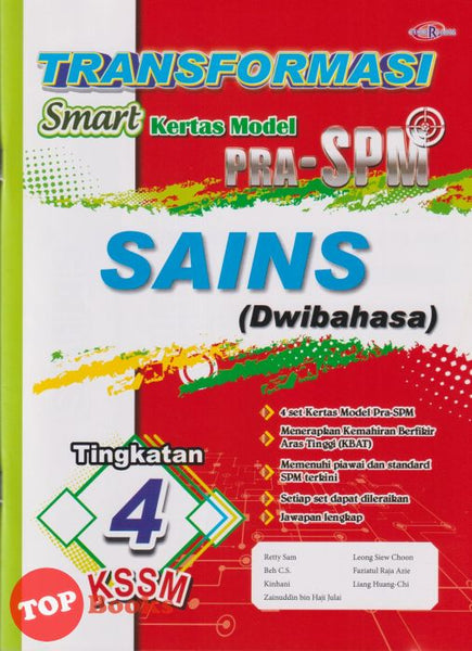 [TOPBOOKS Cemerlang] Transformasi Smart Kertas Model Pra SPM Sains Tingkatan 4 KSSM Dwibahasa (2025)