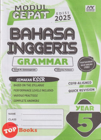 [TOPBOOKS Education] Modul Cepat Bahasa Inggeris Grammar Year 5 Semakan KSSR (2025)
