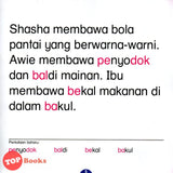 [TOPBOOKS Kohwai Kids] Mari Membaca Bersama Awie Dan Shasha Berkelah Di Tepi Pantai Tahap 3 Buku 6