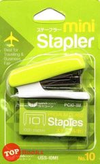 [TOPBOOKS Unicorn] Mini Stapler Set No. 10 USS-10M1 (Green)