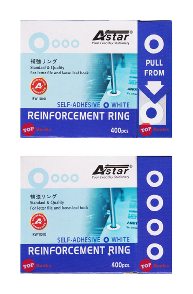 [TOPBOOKS AStar] Reinforcement Ring Self-Adhesive White