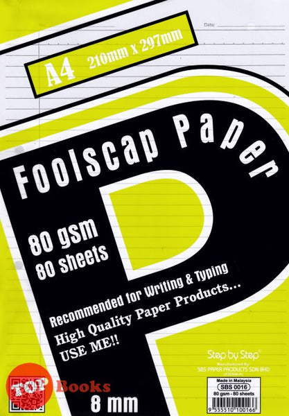 [TOPBOOKS SBS] A4 Foolscap Paper 80 gsm (80 sheets)