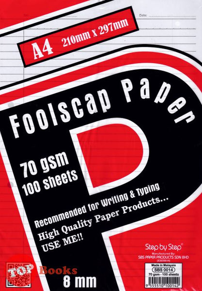 [TOPBOOKS SBS] A4  Foolscap Paper 70 gsm (100 sheets)