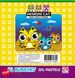 [TOPBOOKS Buncho] Nemoni Cat Oil Pastels 24 Colors
