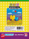 [TOPBOOKS Buncho] Nemoni Cat Oil Pastels 18 Colors