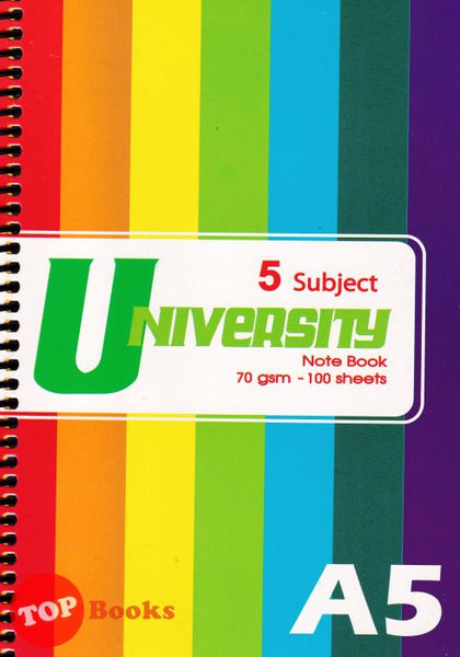 [TOPBOOKS Benchmark] University 5 Subject Notebook A5 (100 pages)