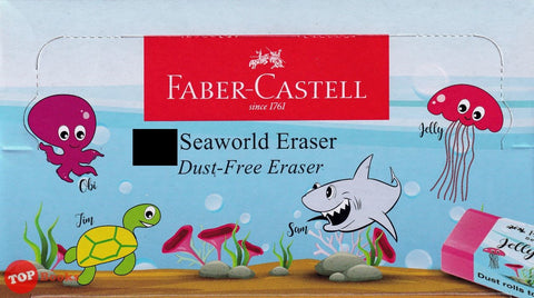 [TOPBOOKS Faber-Castell] Seaworld Eraser Dust-Free (Jelly Pink)