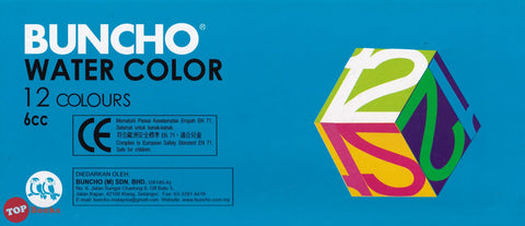 [TOPBOOKS Buncho] Water Color 6 cc 12 Colours