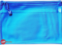 [TOPBOOKS Case] Net File Zipper Pencil Case CWF2254 (Blue)