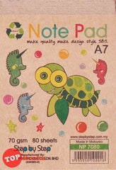 [TOPBOOKS SBS] Recycle A7 Kraft Note Pad (Turtle)