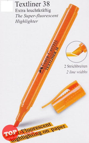 [TOPBOOKS Faber-Castell] Textliner 38 Superfluorescent Highlighter (Orange)