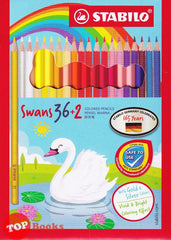 [TOPBOOKS Stabilo] Swans Colored Pencils 36 + 2 Metallic Colors (Long)