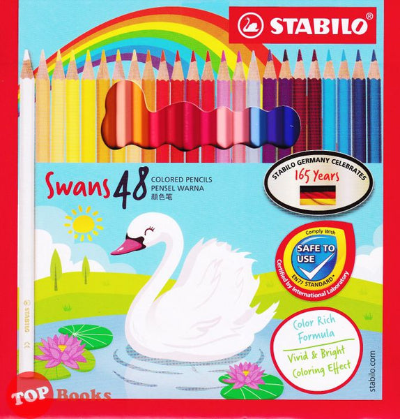 [TOPBOOKS Stabilo] Swans Colored Pencils 48 Colors (Long)