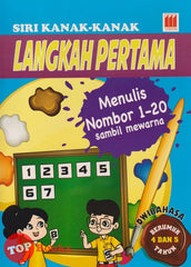 [TOPBOOKS Vision Kids] Siri Kanak-Kanak Langkah Pertama Menulis Nombor 1-20 Sambil Mewarna Dwibahasa Berumur 4 dan 5 Tahun