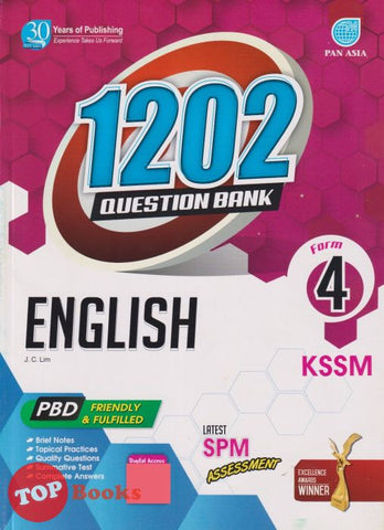 [TOPBOOKS Pan Asia] 1202 Question Bank English Form 4 KSSM (2022)