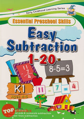 [TOPBOOKS Wizard Kids] Essential Preschool Skills Easy Subtraction 1-20 Ages 4-6