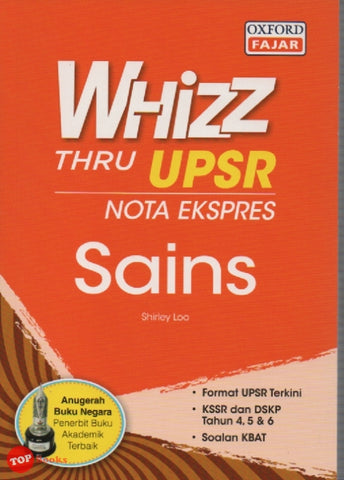 [TOPBOOKS Oxford Fajar] Whizz Thru UPSR Nota Ekspres Sains