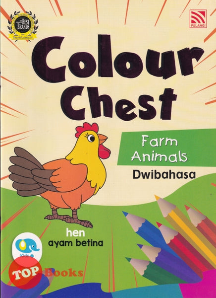 [TOPBOOKS Pelangi Kids] Colour Chest Farm Animals Dwibahasa
