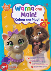 [TOPBOOKS Pelangi Kids] 44 Kucing Warna Dan Main! Colour And Play! (Malay & English) Book 4 (2022)