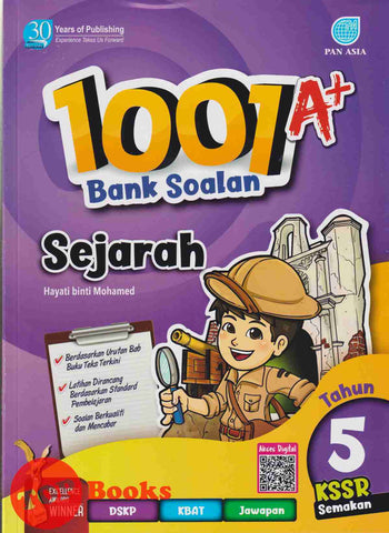 [TOPBOOKS Pan Asia] 1001 A+ Bank Soalan Sejarah Tahun 5 KSSR Semakan (2021)