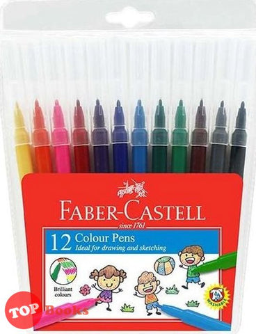 [TOPBOOKS Faber-Castell] 12 Colour Pens Fine Tip