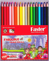 [TOPBOOKS Faster] Fabulous Colour Pencils (18 Colours)