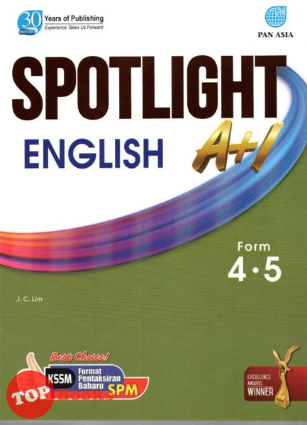 [TOPBOOKS Pan Asia] Spotlight A+1 SPM English Form 4 5 KSSM (2023)
